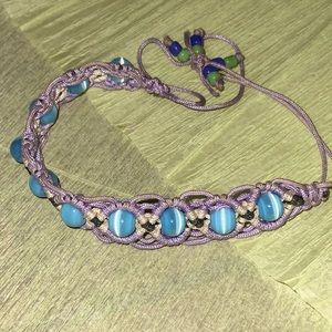 Two crochet bracelets